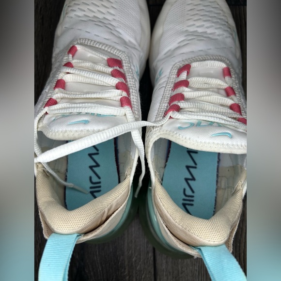Nike Air Max 270 Women’s Size 9 White Pink Teal DQ4698-100 Running Shoes - Picture 11 of 13